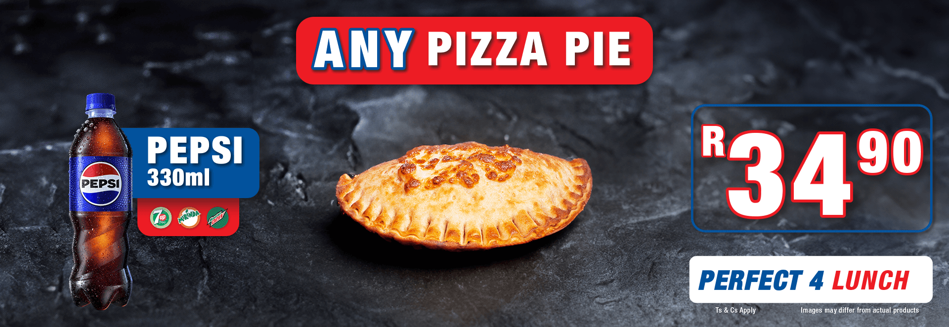 Roman’s Pizza Pie Deal – Grab a pizza pie with a 330ml Pepsi for only R34.90. A quick, tasty combo perfect for lunch.
